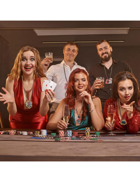 Juego de 24 Collares de Perlas Casino Sayaya con Dados y Fichas Juego de 24 Collares de Perlas Casino Sayaya con Dados y Fichas