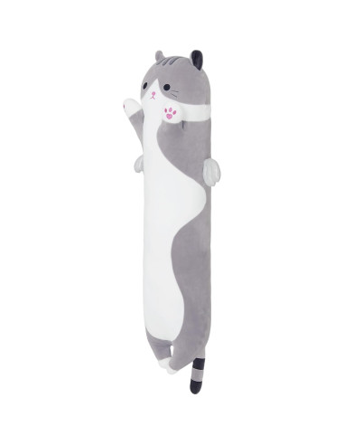 Almohada de Gato de Peluche Zhengzhou 70cm Gris Suave