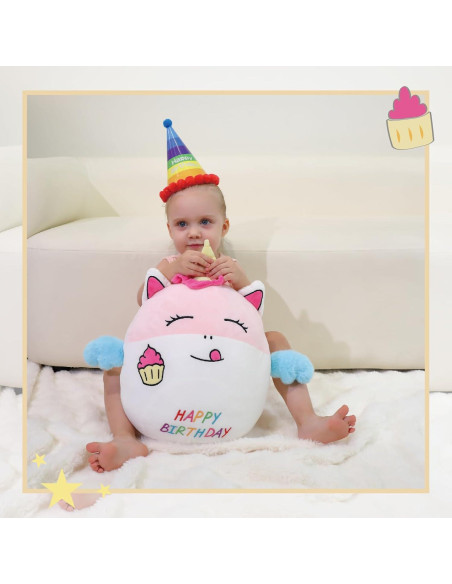 Almohada de Peluche Unicornio AmyToo 40x35 cm Cumpleaños Almohada de Peluche Unicornio AmyToo 40x35 cm Cumpleaños