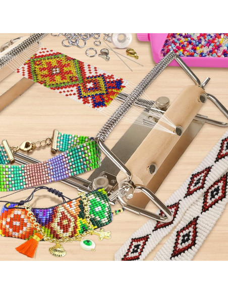 Kit de Telar de Perlas Hobbyworker con Perlas y Accesorios Kit de Telar de Perlas Hobbyworker con Perlas y Accesorios