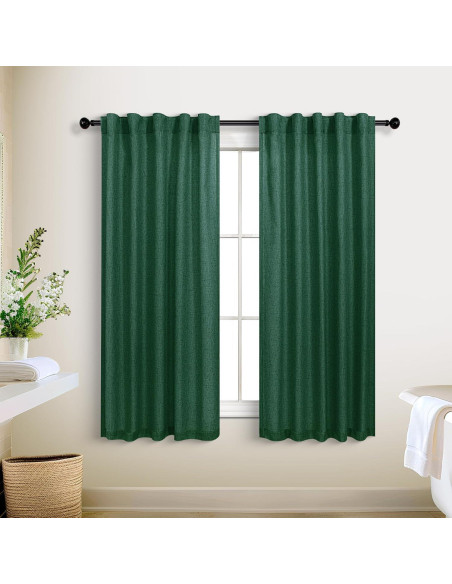 Cortinas Sheer KOUFALL Verde Oscuro 90x114 cm con Tablero Cortinas Sheer KOUFALL Verde Oscuro 90x114 cm con Tablero