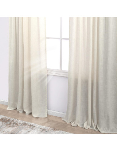 Cortinas KOUFALL de Lino 182x213 cm con Bolsillo Trasero