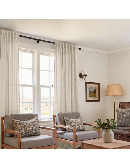 Cortinas Sheer KOUFALL Beige 60x274 cm Pack de 2 Cortinas Sheer KOUFALL Beige 60x274 cm Pack de 2