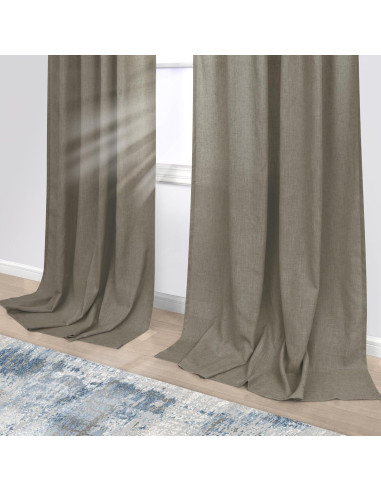 Cortinas KOUFALL 2 Paneles 52x229 cm Semitransparentes Taupe