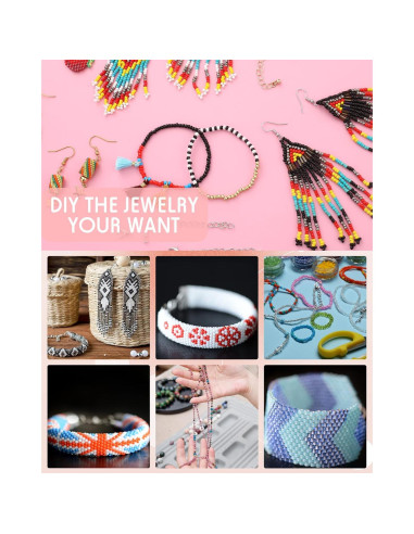 Kit de telar de cuentas Jexine 48000 piezas multicolor DIY