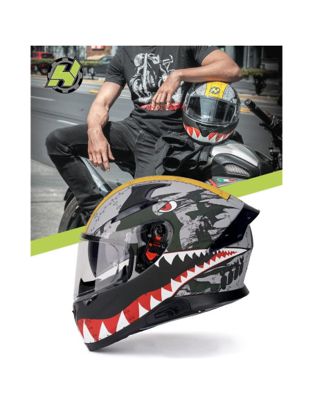 Casco HAX Impulse L de cara completa con Pinlock y UV Casco HAX Impulse L de cara completa con Pinlock y UV