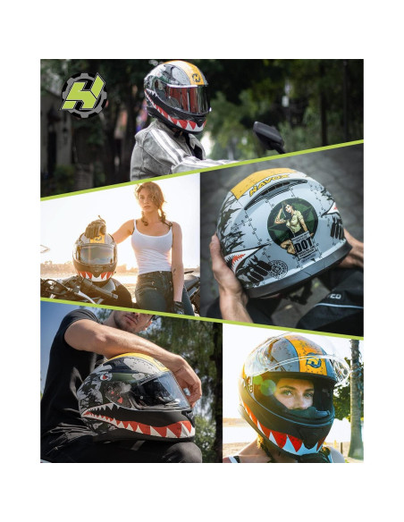 Casco HAX Impulse L de cara completa con Pinlock y UV Casco HAX Impulse L de cara completa con Pinlock y UV