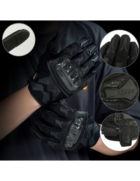 Guantes de Motociclismo ILM GST301 Táctiles y Resistentes XL Guantes de Motociclismo ILM GST301 Táctiles y Resistentes XL