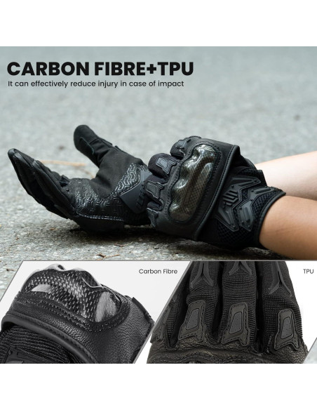 Guantes de Motociclismo ILM GST301 Táctiles y Resistentes XL Guantes de Motociclismo ILM GST301 Táctiles y Resistentes XL