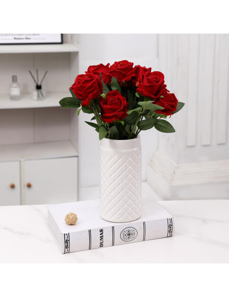 Jarrón Cerámica Blanca YANWE1 20 cm Decoración Moderna Jarrón Cerámica Blanca YANWE1 20 cm Decoración Moderna