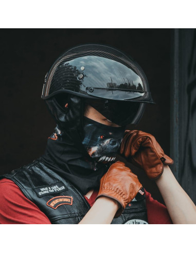 Casco VCOROS A200 Fibra Carbono Negro Brillante XXL