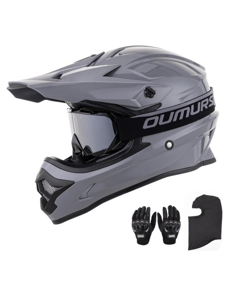 Casco OUMURS D001TY07311MB ATV Adulto XL con Gafas y Guantes Casco OUMURS D001TY07311MB ATV Adulto XL con Gafas y Guantes