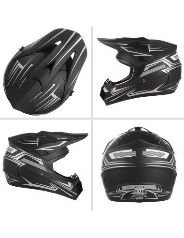 Casco Off-Road TIANDU para Niños y Niñas + Gafas y Guantes