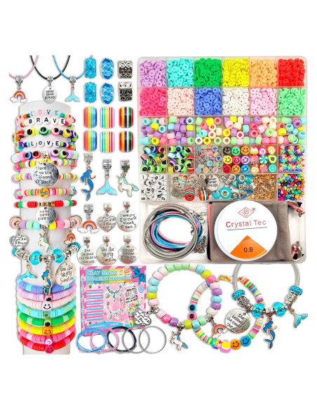Kit de Fabricación de Pulseras Leitait - 1080 Piezas para Niñas Kit de Fabricación de Pulseras Leitait - 1080 Piezas para Niñas
