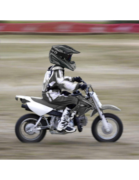 Casco de Motocross SanQing yytk-01 Grande Gris con Guantes Casco de Motocross SanQing yytk-01 Grande Gris con Guantes