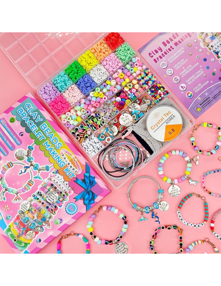 Kit de Fabricación de Pulseras Leitait - 1080 Piezas para Niñas Kit de Fabricación de Pulseras Leitait - 1080 Piezas para Niñas