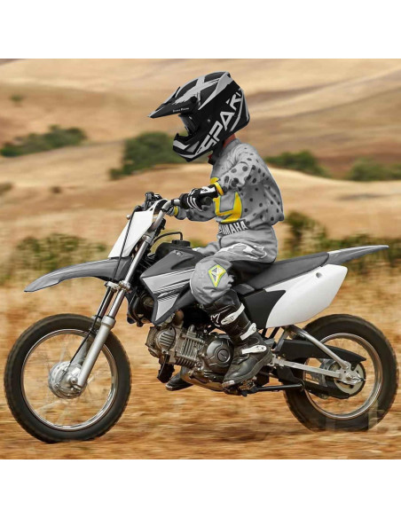 Casco de Motocross SanQing yytk-01 Grande Gris con Guantes Casco de Motocross SanQing yytk-01 Grande Gris con Guantes