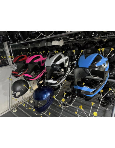 Casco de Motocross SanQing yytk-01 Grande Gris con Guantes