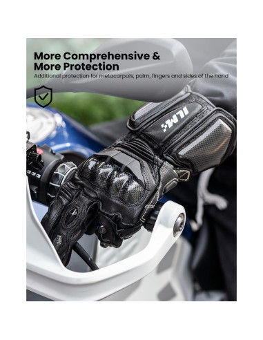 Guantes de motocicleta ILM GRC01L Cuero Transpirables