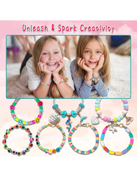 Kit de Fabricación de Pulseras Leitait - 1080 Piezas para Niñas Kit de Fabricación de Pulseras Leitait - 1080 Piezas para Niñas