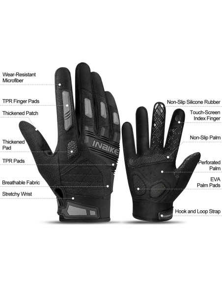Guantes de Montaña INBIKE X-Large Táctiles y Antichoque Guantes de Montaña INBIKE X-Large Táctiles y Antichoque