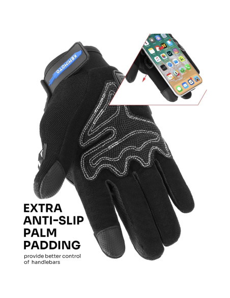 Guantes de Motocicleta KEMIMOTO M Azul Transpirables Guantes de Motocicleta KEMIMOTO M Azul Transpirables