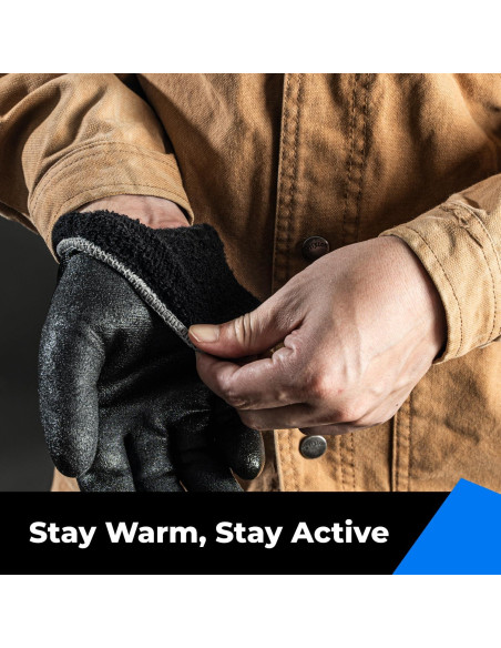 Guantes Impermeables Toolant para Trabajo Invierno Negro S Guantes Impermeables Toolant para Trabajo Invierno Negro S