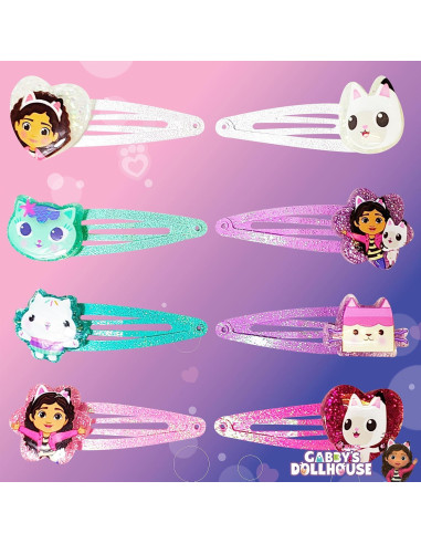 Pinzas para el cabello Luv Her Gabby's Dollhouse 8 colores