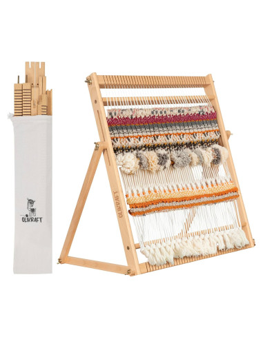 Telar de Madera Olikraft Grande con Soporte Ajustable