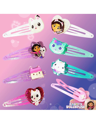 Pinzas para el cabello Luv Her Gabby's Dollhouse 8 colores