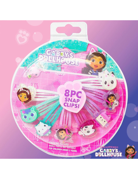 Pinzas para el cabello Luv Her Gabby's Dollhouse 8 colores Pinzas para el cabello Luv Her Gabby's Dollhouse 8 colores