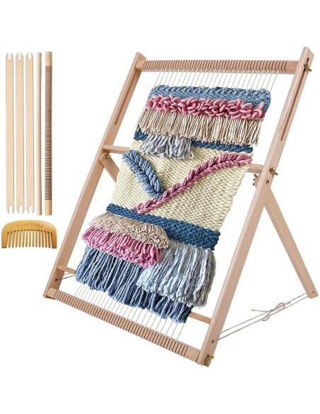 Telar de Tejer con Soporte WILLOWDALE 64x49 cm para Principiantes Telar de Tejer con Soporte WILLOWDALE 64x49 cm para Principiantes