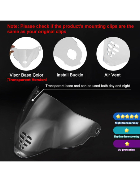Visor PSLER IC-06 para Casco Icon Airflite Claro Visor PSLER IC-06 para Casco Icon Airflite Claro