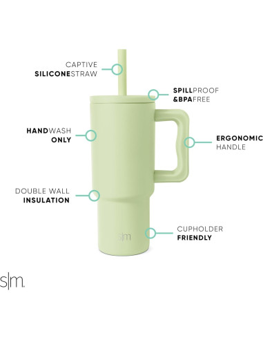 Taza Trek Simple Modern 24 oz con Asa y Tapa Silicona