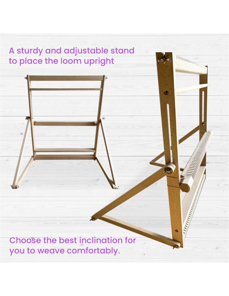 Telar de Madera Olikraft Grande con Soporte Ajustable Telar de Madera Olikraft Grande con Soporte Ajustable