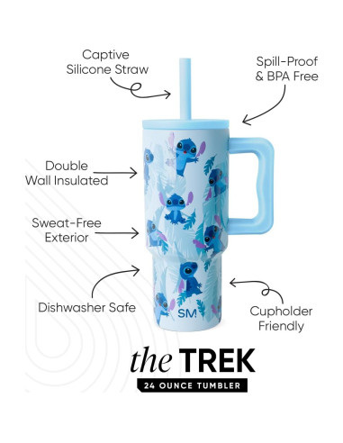 Taza Simple Modern Disney 710 ml con Asa y Tapa Silicona