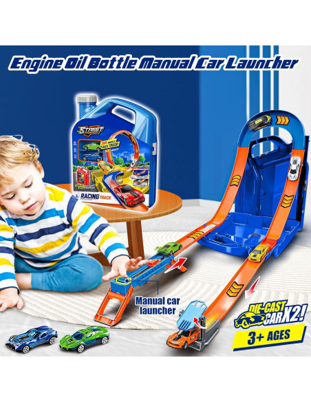 Juego de Pista de Carreras Zikhoobusik 2 en 1 con 2 Coches Juego de Pista de Carreras Zikhoobusik 2 en 1 con 2 Coches