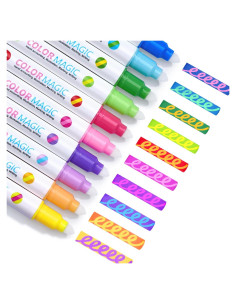 Marcadores de Resaltador JoyCat 10 Piezas Doble Punta Multicolor