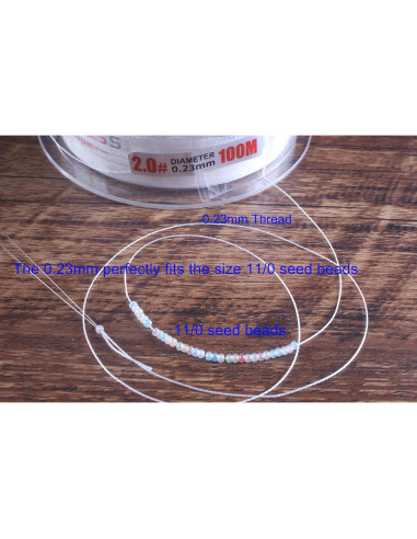 Hilo Trenzado para Perlas KONMAY 0.23mm 91.44m Resistencia 44lb