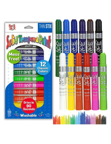Kwik Stix The Pencil Grip - Pinturas Tempera 12 Colores