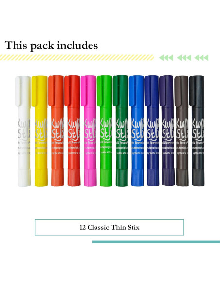 Kwik Stix The Pencil Grip - Pinturas Tempera 12 Colores Kwik Stix The Pencil Grip - Pinturas Tempera 12 Colores