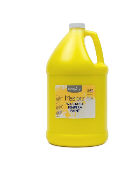 Pintura Tempera Lavable Handy Art Little Masters 1 Galón Amarillo Pintura Tempera Lavable Handy Art Little Masters 1 Galón Amarillo
