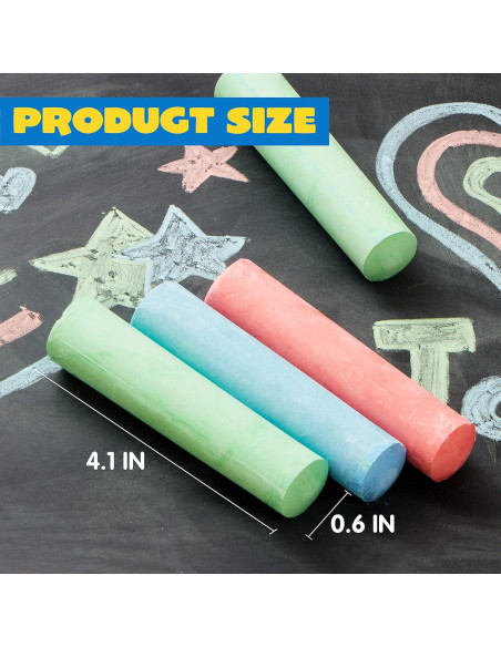 Juego de Tiza Jumbo JOYIN 108 Piezas Lavable No Tóxica Juego de Tiza Jumbo JOYIN 108 Piezas Lavable No Tóxica