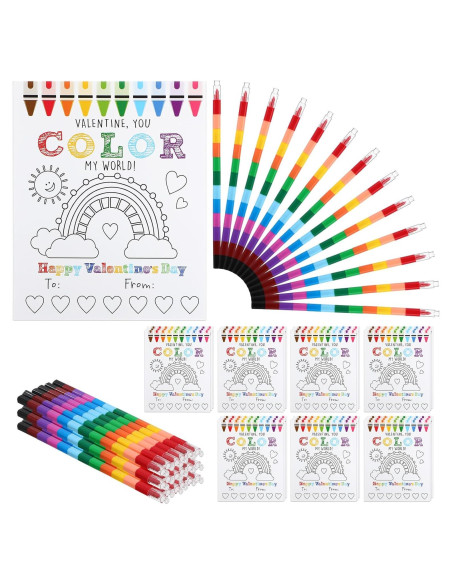 Set 24 Tarjetas y Crayones San Valentín Weekgrat DIY Set 24 Tarjetas y Crayones San Valentín Weekgrat DIY