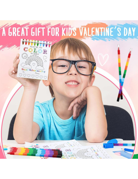 Set 24 Tarjetas y Crayones San Valentín Weekgrat DIY Set 24 Tarjetas y Crayones San Valentín Weekgrat DIY