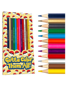 Conjunto de Lápices de Colores Gotta Color Them All - 12 Piezas