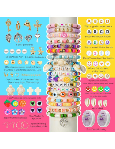 Kit de Fabricación de Pulseras Gionlion 30,000 Piezas 168 Colores