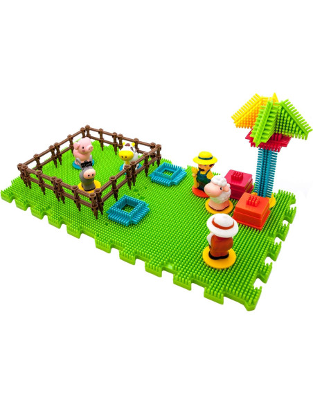 PicassoTiles PTB100 100 Piezas Bloques Erizo Granja PicassoTiles PTB100 100 Piezas Bloques Erizo Granja