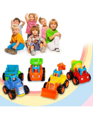 Conjunto de 4 Camiones de Juguete WIDELAND para Niños