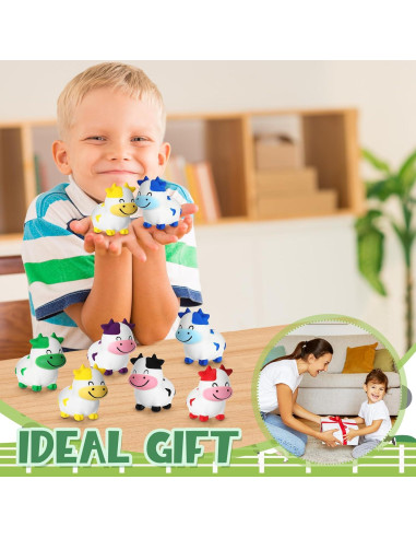 Juguetes Antiestrés de Vaca Wettarn - 12 Pcs Coloridos